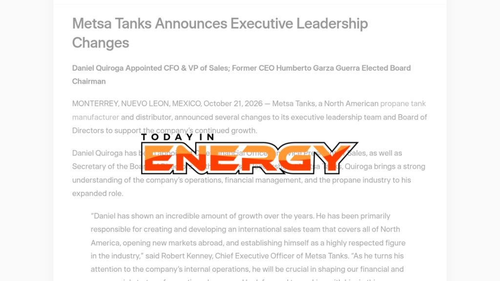 Daniel Quiroga Appointed CFO & VP of Sales; Former CEO Humberto Garza Guerra Elected Board Chairman